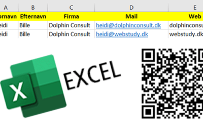 Excel – indsæt QR kode fra Excel-data
